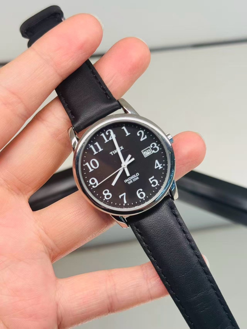 Timex Indiglo Men WR30M Black Dial Quartz Watch 40mm New Battery Works - Picture 5 of 10
